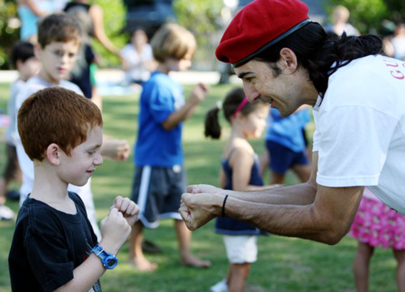 Learning Kung Fu a kick for little ones