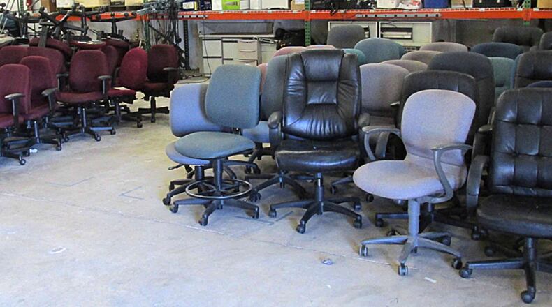 Chairs for $2 and desks for $10 will be offered by Forsyth County in a sale of surplus furniture Nov. 5. FORSYTH COUNTY