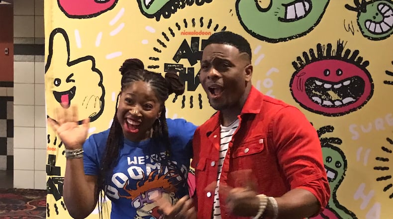 Atlanta resident and season 5 "All That" cast member Giovonnie Samuels (left) showed up to support her former "All That" colleague Kel Mitchell at a screening of the new show at Atlantic Station on June 14, 2019.