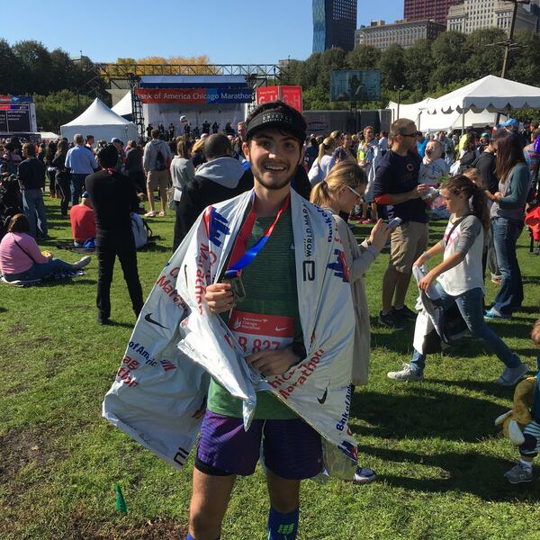 Benny Soran ran the 2016 Chicago Marathon. At that point, he was 6 feet tall and 128 pounds. CONTRIBUTED BY BENNY SORAN