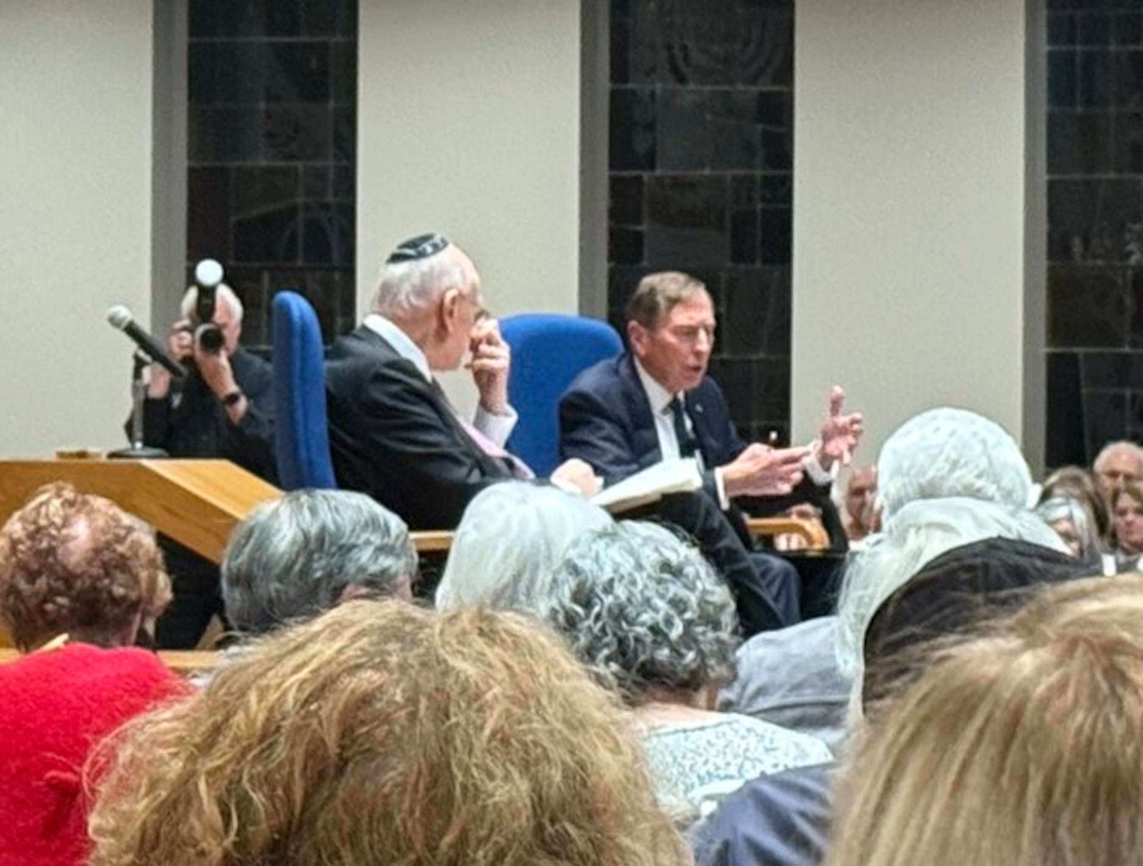 Former CIA Director David Petraeus was a featured speaker at the Eizenstat Memorial Lecture Series in Atlanta on Monday. (Greg Bluestein/AJC)