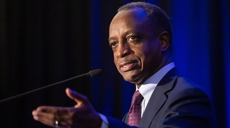 DeKalb CEO Michael Thurmond delivers his annual State of the County address at a luncheon at the Crowne Plaza Atlanta Perimeter at Ravinia on April 25, 2019. STEVE SCHAEFER / SPECIAL TO THE AJC