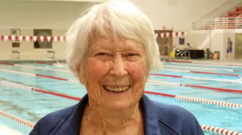 Anne Dunivin, 99, set three new records in a Masters Swimming competition.CONTRIBUTED