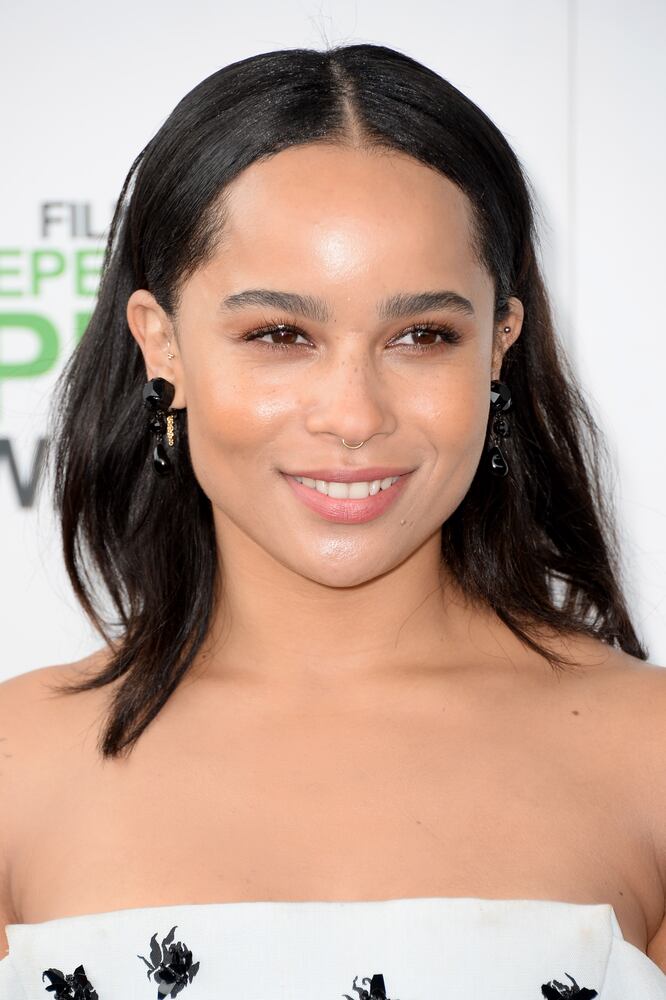 Zoe Kravitz as a brunette