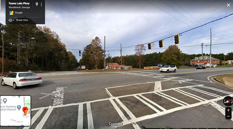Othello Drive and Bells Ferry Road near Woodstock is the entrance to Boston Elementary School. The Cherokee County school board approved granting a 0.93-acre right of way to the county for planned improvements to the intersection.