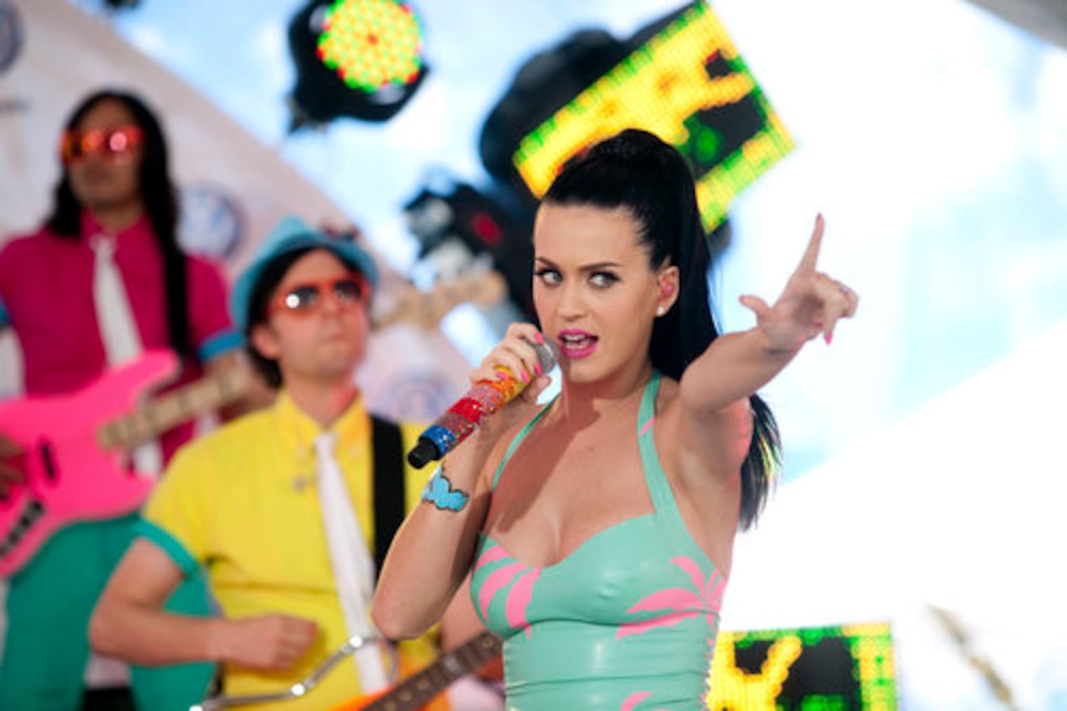Katy Perry performs for VW unveiling