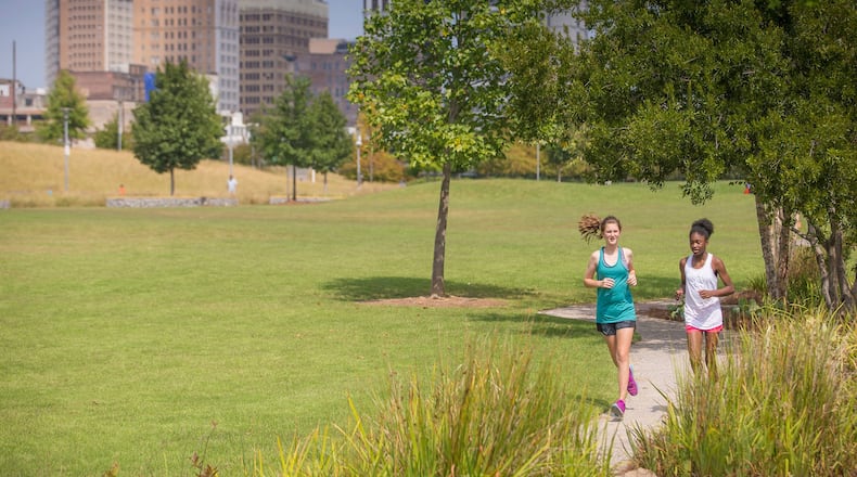 The development of Railroad Park, a 19-acre urban green space, has helped transform the surrounding neighborhoods in downtown Birmingham, Ala. CONTRIBUTED BY CHRIS GRANGER / ALABAMA TOURISM DEPARTMENT