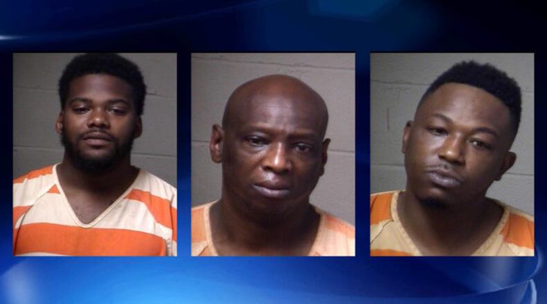 Darryl Floyd, Charles Brown and Michael Strong are in jail after a months-long investigation at a Paulding County barbershop. (Credit: Channel 2 Action News)