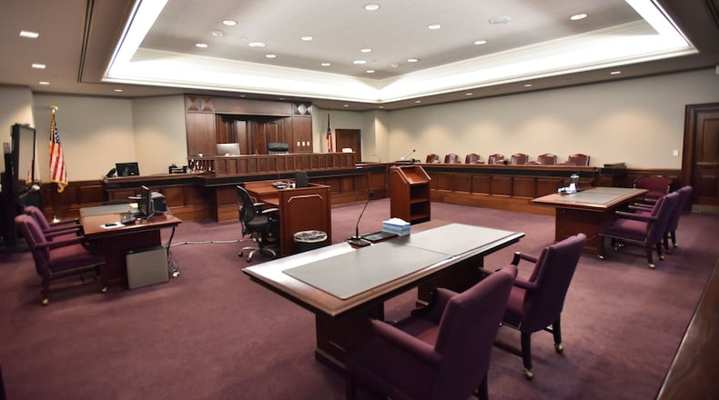 A courtroom in a Georgia county court. HYOSUB SHIN / HSHIN@AJC.COM