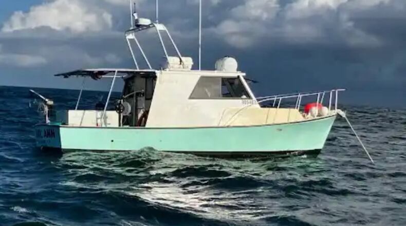 The Coast Guard is searching for the Carol Anne, a 31-foot fishing vessel, 80 miles offshore Brunswick, Georgia, Oct. 20, 2023. The vessel was reported overdue by the owner who stated he hired a crew of three for a fishing trip. (U.S. Coast Guard photo)