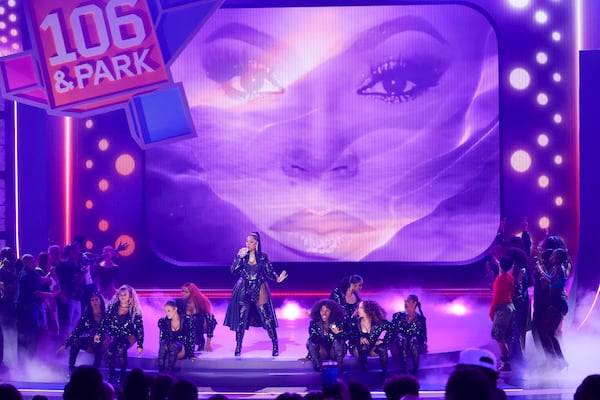 Ashanti performs a medley during the BET Awards on Monday, June 9, 2025, at the Peacock Theater in Los Angeles. (AP Photo/Chris Pizzello)