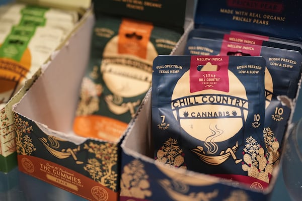 THC products that Texas lawmakers are seeking to ban are seen at the Dope Daughters dispensary, Thursday, May 29, 2025, in Austin, Texas. (AP Photo/Eric Gay)