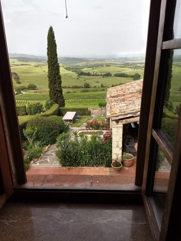 "This is the beautiful view that I woke up to every morning when I was in Castellina di Chianti, Italy, surrounded by olive and grape vineyards," wrote Lisa A. Graffagnino.