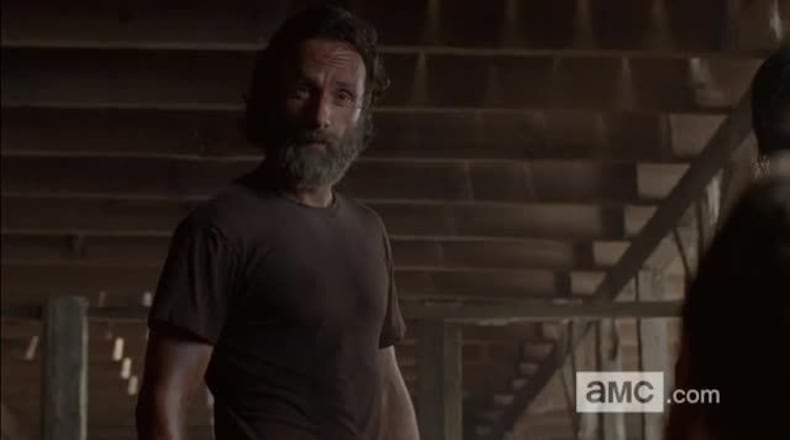 Rick can't quite trust Aaron. Can he? CREDIT: AMC