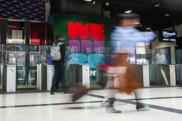 People walk into the MARTA Station at the Hartsfield-Jackson Atlanta International Airport in Atlanta on Tuesday, June 2, 2026. (Abbey Cutrer/AJC)