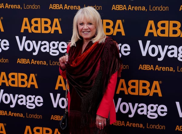 FILE - Elaine Paige arrives for the ABBA Voyage concert at the ABBA Arena in London, Thursday May 26, 2022. (AP Photo/Alberto Pezzali, file)