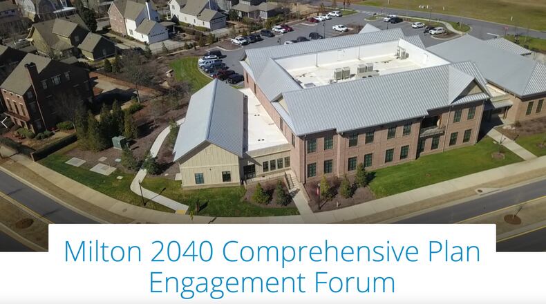 The next step in Milton’s development of a 2040 Comprehensive Plan includes a Virtual Public Engagement Forum. (Courtesy City of Milton)