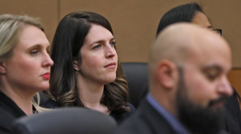 Jenna Garland showed little reaction as the verdict was read Thursday, Dec. 19, 2019. She was found guilty on two counts of of violating the Open Records Act. Proceedings concluded in the first-ever criminal prosecution of an alleged violation of the Georgia Open Records Act. Jenna Garland, a former press secretary to ex-Atlanta Mayor Kasim Reed, was accused of ordering a subordinate to delay the release of water billing records requested by Channel 2 Action News that were politically damaging to Reed and other city elected officials. BOB ANDRES / BANDRES@AJC.COM