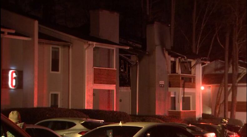 Crews were called to The Alcove apartment complex off Woodlands Drive shortly after 1 a.m. and found a fully involved fire.