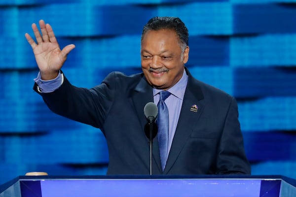The Rev. Jesse Jackson spoke at the Democratic National Convention in Philadelphia in 2016. (J. Scott Applewhite/AP)