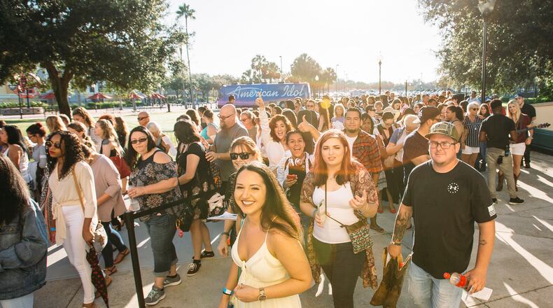 AMERICAN IDOL - American Idol contestants arrive at the kickoff bus tour auditions at Walt Disney World Resort in Lake Buena Vista, Fla., Aug. 25, 2018. The tour search for the next singing sensation began at ESPN Wide World of Sports and is officially underway in more than 20 cities across America, offering hopefuls the chance to audition for a shot at superstardom. ÒAmerican IdolÓ returns for its second season on ABC (2018-2019). (ABC/Steven Diaz)