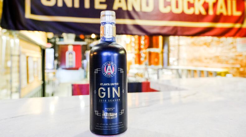 The swanky limited edition Atlanta United 2018 Season Gin at Old Fourth Distillery.