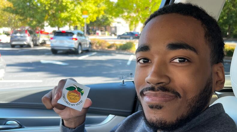 Dean Burden, 20, voted in his first presidential election but not without challenges. It took 5 hours and 4 polling places for the Georgia State Student to cast his vote. Image credit: Dean Burden