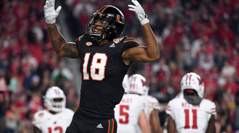 Former Miami receiver Lawrence Cager.