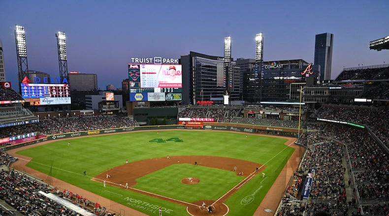 Atlanta Braves home game against Philadelphia Phillies at Truist Park on Friday, May 7, 2021. (Hyosub Shin / Hyosub.Shin@ajc.com)