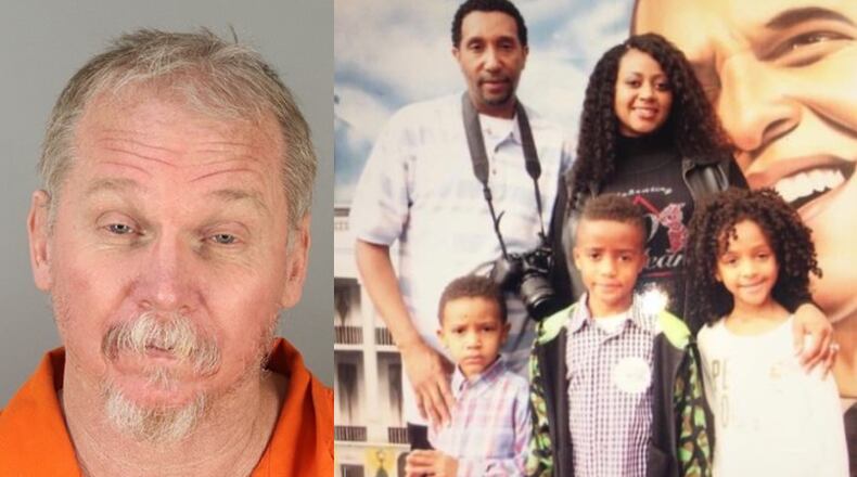 Timothy Thomas Poppen (left) faces four charges in connection with the deaths of a Marietta mother and her three kids (right).