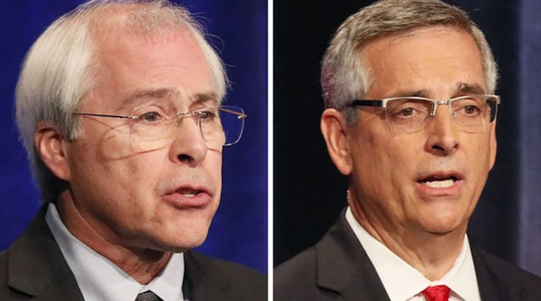 Democrat John Barrow and Republican Brad Raffensperger will meet in a Dec. 4 runoff for Georgia secretary of state.