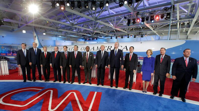 About half this many candidates in the primetime debate would be much better. (AP Photo / Chris Carlson)