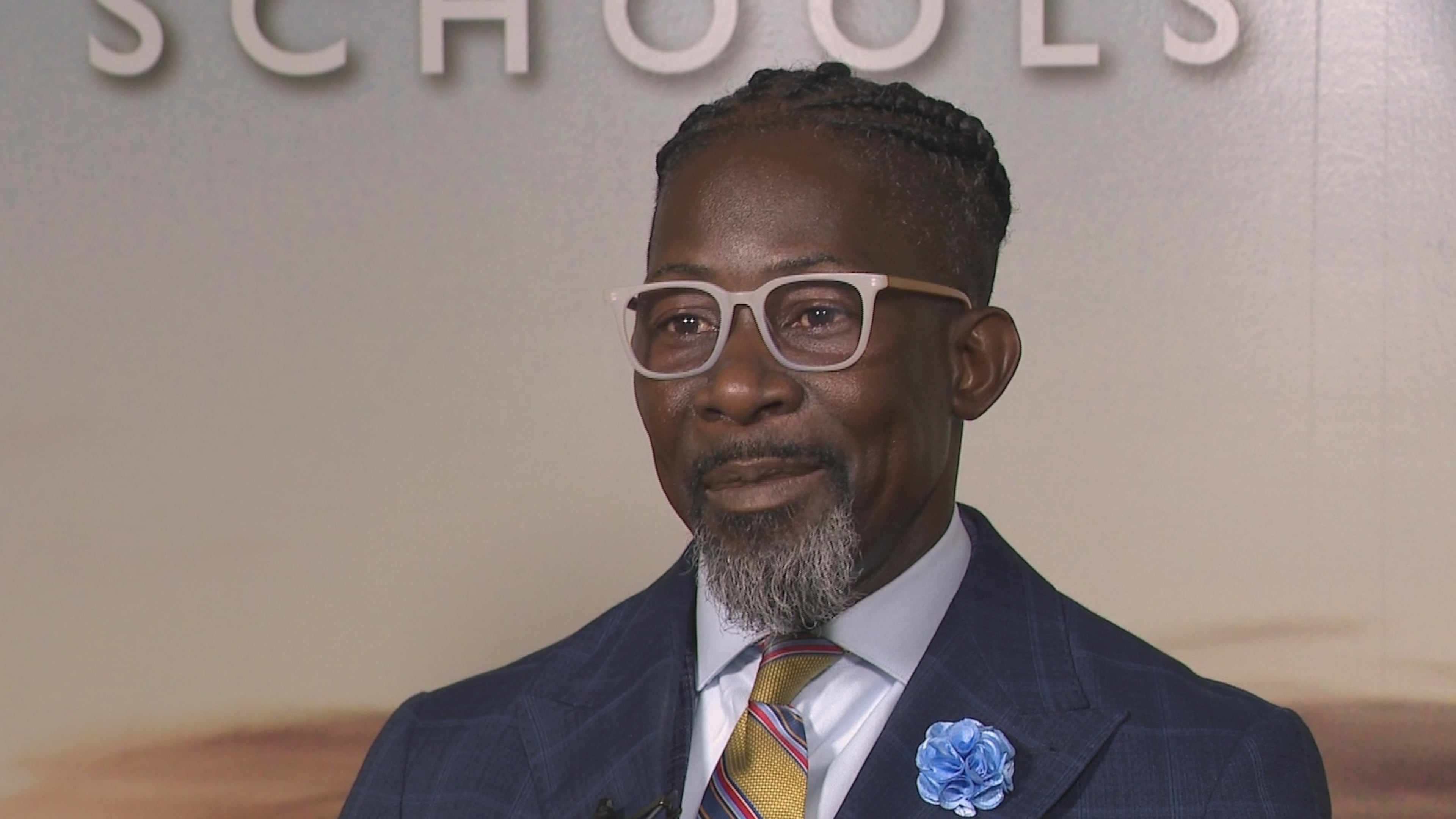 This photo provided by WOI Local 5 News in September 2025 shows Des Moines schools Superintendent Ian Roberts. (WOI Local 5 News via AP)