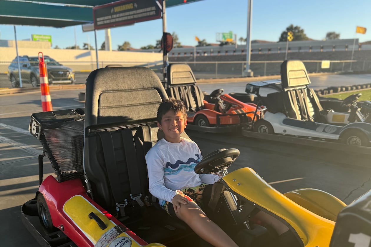 This undated photo taken and provided by Sumit Rai shows his son, Nathaniel, 10, who was the one rescued Saturday, July 25 2026, in Santa Cruz by the teen lifeguard. (Sumit Rai via AP)