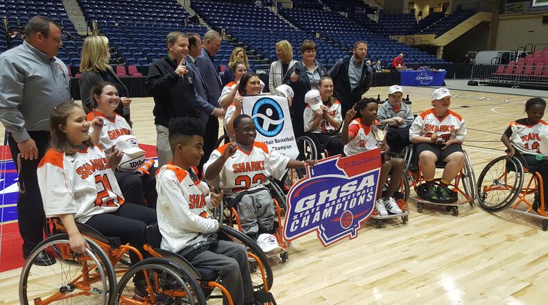 The Houston County Sharks won their sixth-straight wheelchair championship.