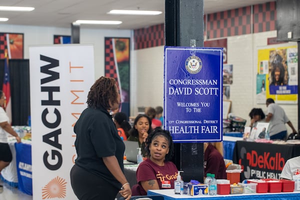 U.S. Rep. David Scott hosts his annual health fair on Saturday, Aug 16, 2025 at Rockdale County High School in Conyers, (Jenni Girtman for the AJC)