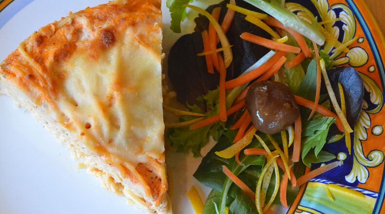 Frittata di Maccheroni(spaghetti pie)  from Tuscany at Your Table CONTRIBUTED BY, ADRIENNE HARRIS/SPECIAL