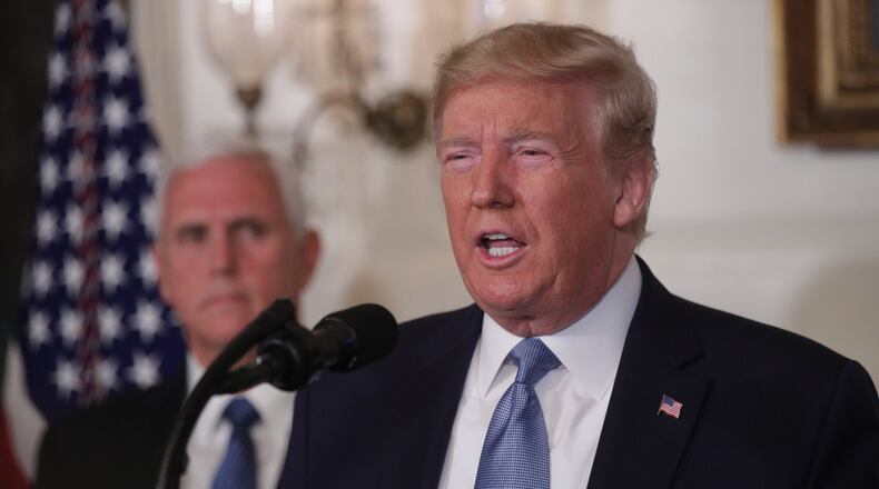 U.S. President Donald Trump delivered remarks Monday from the White House addressing mass shootings over the weekend in El Paso, Texas, and Dayton, Ohio. (Photo by Alex Wong/Getty Images)