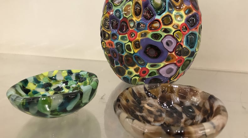 Small pieces of glass can be mixed to create colorful objects. (Design Recipes)