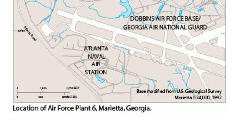 Public comments are being received through July 25 on whether to renew or deny a hazardous waste permit at U.S. Air Force Plant 6 that is operated by Lockheed Martin in Marietta. (Courtesy of the U.S. Department of the Interior/U.S. Geological Survey)