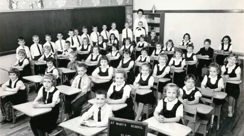 Robert Francis Prevost, fourth from the left, in second-grade at St. Mary of the Assumption School in 1962. Pope Leo XIV is the first American Pope and was born in Chicago. (St. Mary of the Assumption School)