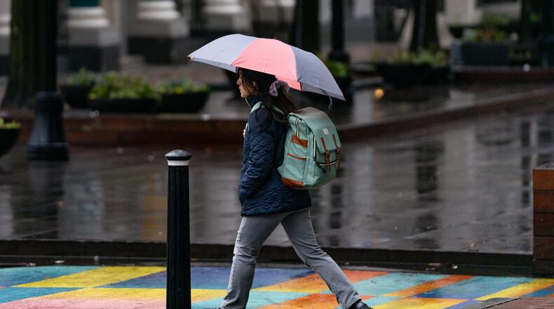 Nearly all of Georgia will be under a Level 3 of 5 risk for severe weather. (Ben Hendren for The Atlanta Journal-Constitution)