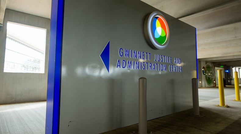 The Gwinnett Justice and Administration Center is near the end of a more than $80 million expansion Wednesday, March 24, 2021 with a new entry directly from the parking deck. The addition provides additional court rooms, secure space for the DA, judges chambers, larger entrance from the parking deck, easy access when reporting for jury duty, new holding cells and transportation bay for incarcerated defendants. The SPLOST money provided for the 5-story building and parking deck and has been in development since 2019. (Jenni Girtman for The Atlanta Journal-Constitution)