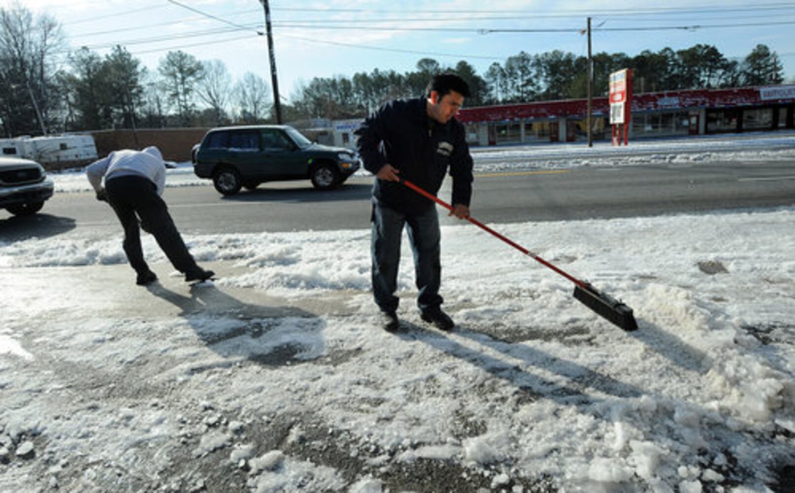 Snowstorm aftermath: Ice and fire