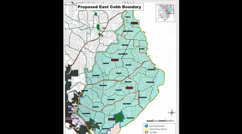 The proposed city of East Cobb would have about 96,000 residents (The Committee for Cityhood in East Cobb)