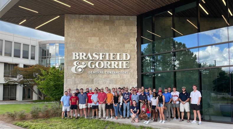 A Braves game outing enjoyed by Brasfield & Gorrie employees. Photo courtesy of Brasfield & Gorrie