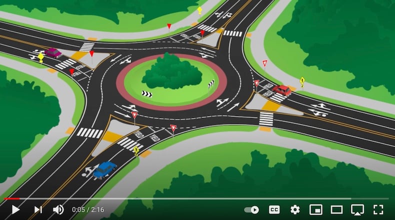 U.S. Department of Transportation provides a video to help learn how to navigate roundabouts. (Courtesy U.S. Department of Transportation)