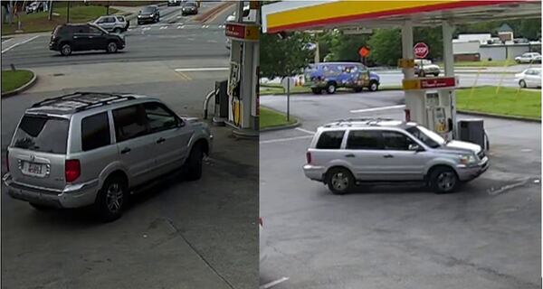 The suspects left the gas station in a silver Honda Pilot, authorities said.