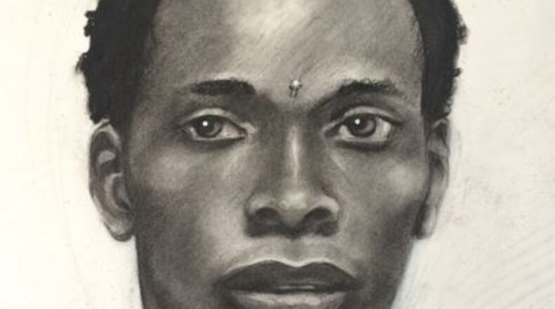A sketch of the alleged shooter in Sunday’s home invasion on Sumter Street in northwest Atlanta. KELLY LAWSON / GEORGIA BUREAU OF INVESTIGATION