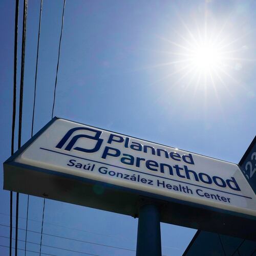 FILE - A Planned Parenthood sign is displayed outside a facility in Austin, Texas, Monday, Aug. 14, 2023. (AP Photo/Eric Gay, File)